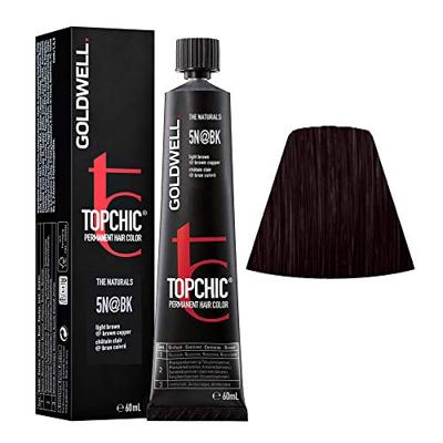 Goldwell Topchic Permanent Hair Color Haarverf 5N@BK Light Brown Elumenated Brown Copper 60ml