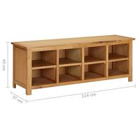 Schoenenrek 114x37x45 cm massief eikenhout - thumbnail