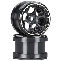 2.2 VWS Beadlock Wheels (Black) (Fits XR10) (2pcs) (AX08061) - thumbnail