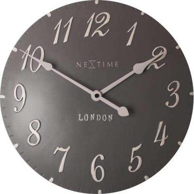 NeXtime klok 3084gs london arabic, ø34.5cm, wall, gray/ white