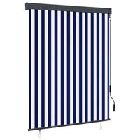 Rolgordijn voor buiten 140x250 cm blauw en wit - thumbnail