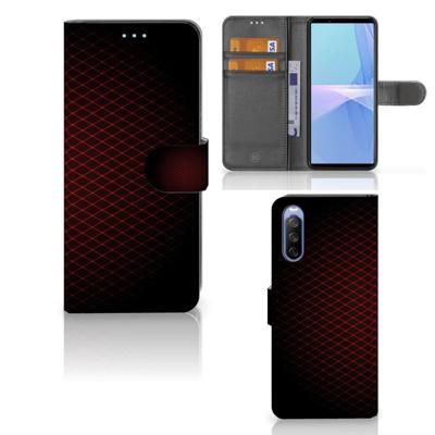 Sony Xperia 10 III | Telefoon Hoesje | Geruit Rood Sony Xperia 10 III | Telefoon Hoesje | Geruit Rood