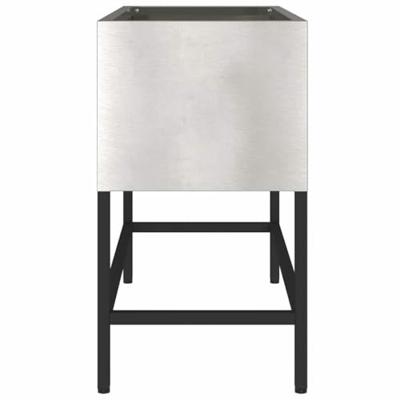 VidaXL Verhoogde tuin plantbak zilver 60 x 26 x 45 cm roestvrij staal