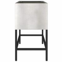 VidaXL Verhoogde tuin plantbak zilver 60 x 26 x 45 cm roestvrij staal - thumbnail