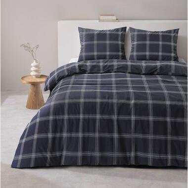 Dekbedovertrek Brussel - blauw - 200x200/220 cm