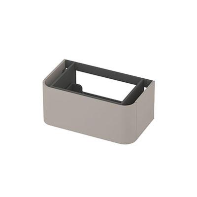 INK - Afgeronde Onderkast Gelakt 1 Lade Softclose Tbv Grepen - 800x450x350 Mm - Mat Kasjmier Grijs