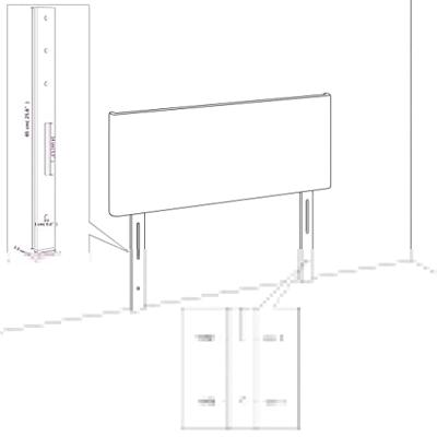 Hoofdborden 2 st 90x5x78/88 cm kunstleer wit - thumbnail