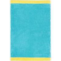 Cawö Cawo Lifestyle Splash Doubleface 7071 Gastendoekje 30x50 türkis/apricot - thumbnail