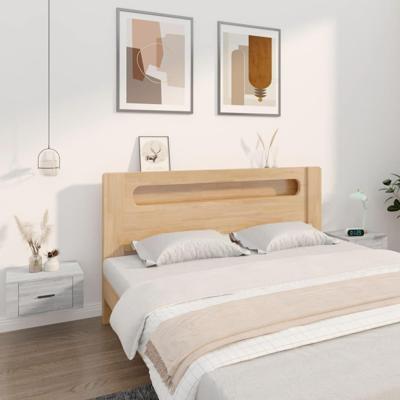 Nachtkastjes 2 st wandgemonteerd 50x36x25 cm grijs sonoma eiken