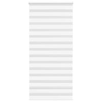 VidaXL Zebra rolgordijn 110x200 cm stofbreedte 105,9cm polyester wit - thumbnail