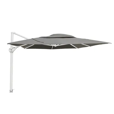 4 Seasons Outdoor | Zweefparasol Siesta Premium 300 x 400 cm | Wit-Charcoal