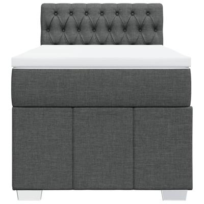 Boxspring met matras stof donkergrijs 120x200 cm