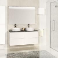 Onderkast Wiesbaden Bologna 120 cm Incl Stenen Blad Mat Wit - thumbnail