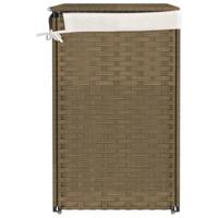 Wasmand met 2 vakken 53x35x57 cm poly rattan - thumbnail