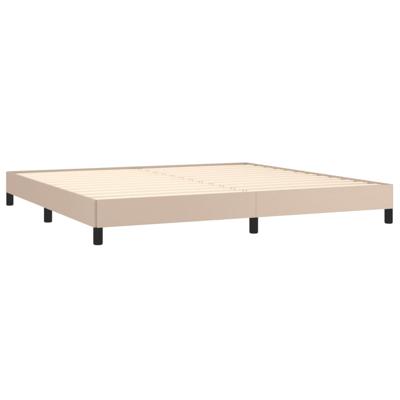 Boxspring met matras kunstleer cappuccinokleurig 140x190 cm