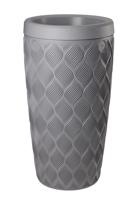 Regenton flow platinumgrijs 240l inclplantenbak - thumbnail