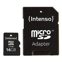 Micro SD geheugenkaart met adapter INTENSO 3413470 16 GB 16 GB - thumbnail