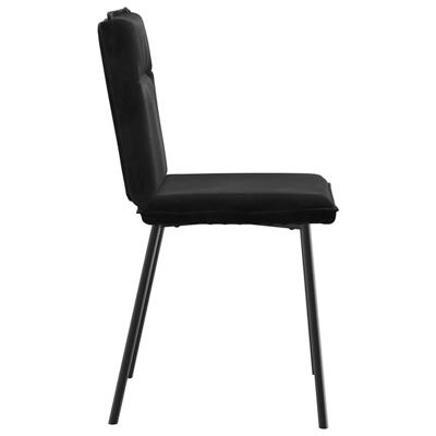 Eetkamerstoelen 4 st fluweel zwart
