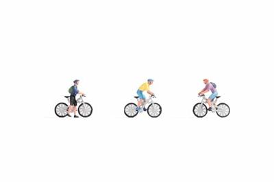 NOCH 15899 H0 Mountainbikers figuren Geverfd, Staand