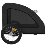 Hondenfietstrailer oxford stof en ijzer zwart - thumbnail