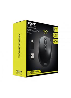 Port Designs 900713 muis RF Wireless+USB Type-C 1600 DPI Ambidextrous