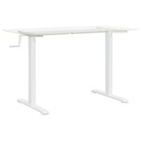 Zit-sta bureauframe (94-135)x60x(70-114) cm staal wit - thumbnail