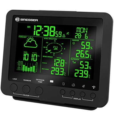 BRESSER 5-in-1 Professional Weather Center met 256 kleurenweergave (zwart)