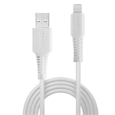 LINDY USB-kabel USB 2.0 USB-A stekker, Apple Lightning stekker 1.00 m Wit 31326 - thumbnail