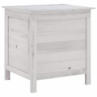 Tuinbox 50x49x56,5 cm massief vurenhout wit - thumbnail