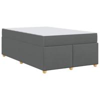 Bedframe met matras Donkergrijs 120 x 190 cm Stof - thumbnail