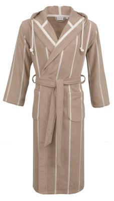 Carl Ross Carl Ross Unisex Badjas met Capuchon 35300 Khaki/Offwhite L