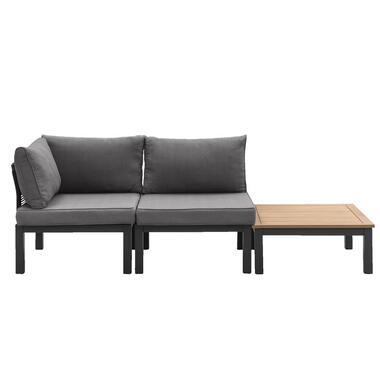 Le Sud modulaire loungeset Ardeche - grijs - Incl. kussens - 3-delig - Leen Bakker Le Sud modulaire loungeset Ardeche - grijs - Incl. kussens - 3-delig - Leen Bakker