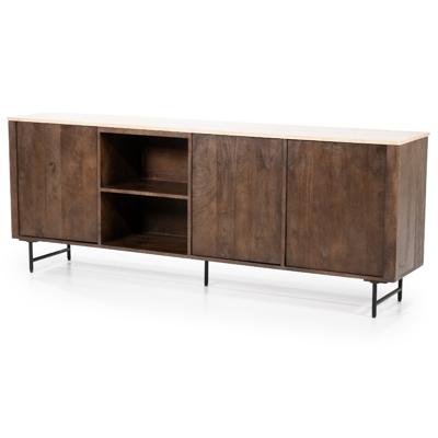 Eleonora Dressoir 'Lio' Mangohout en Travertin, 200cm