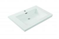 Wiesbaden Vision kunstmarmer wastafel 60x46 wit - thumbnail