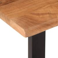 Bankje 160 cm massief acaciahout en staal - thumbnail