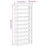 Wijnrek voor 77 flessen massief grenenhout zwart - thumbnail