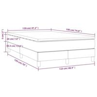 Boxspring met matras fluweel lichtgrijs 120x190 cm - thumbnail