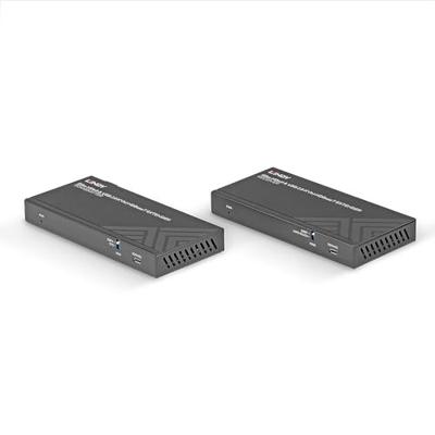 LINDY Cat.6 HDBaseT KVM Extender HDBaseT-extenderset (zender + ontvanger) HDMI, Infrarood, USB-A 2.0 Via netwerkkabel RJ45 150 m - thumbnail
