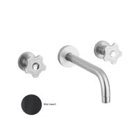 Inbouw Wastafelmengkraan Sanimex Giulini Tweeknops 25cm Inclusief G-Link Inbouwdeel Mat Zwart - thumbnail