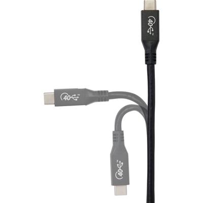 Renkforce RF-4870098 USB-kabel USB 4.0 USB-C 0.80 m Zwart Aluminium-stekker