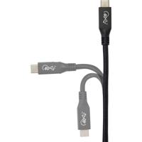 Renkforce RF-4870098 USB-kabel USB 4.0 USB-C 0.80 m Zwart Aluminium-stekker - thumbnail