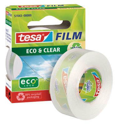 Plakband tesafilm® Eco & Clear 33mx19mm transparant | 10 stuks