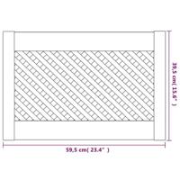 VidaXL Kastdeuren met latwerk 2 st 59,5x39,5 cm massief grenenhout - thumbnail