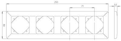Kopp 303413080 Frame 4-voudig Europa Arctisch-wit, Mat 1 stuk(s)