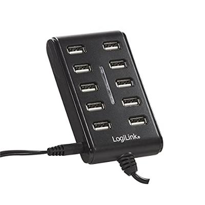 LogiLink UA0125 UA0125 USB-hub 10 poorten USB-A USB 2.0 480 MBit/s Zwart LogiLink UA0125 UA0125 USB-hub 10 poorten USB-A USB 2.0 480 MBit/s Zwart
