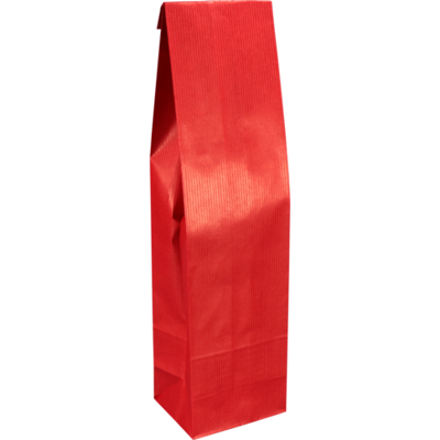 Wijnfleszak 1 fles 10x8x40cm kraft 50 stuks Fel Rood