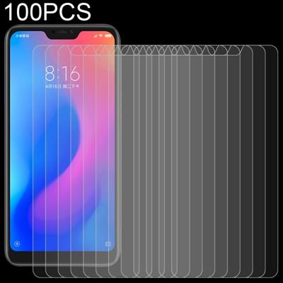 100 stuks 0.26 mm 9H oppervlakte hardheid 2.5 D gebogen rand gehard glas film voor Xiaomi Redmi Note 6 Pro
