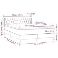 Boxspring met matras fluweel roze 160x220 cm - thumbnail
