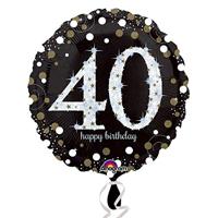 FolieBallon 30 jaar happy birthday sparkling gold 43cm - thumbnail