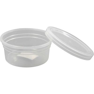 Creativ Company Plastic potje met deksel, h: 38 mm, d 84 mm, 125 ml, 20 stuk/ 1 doos